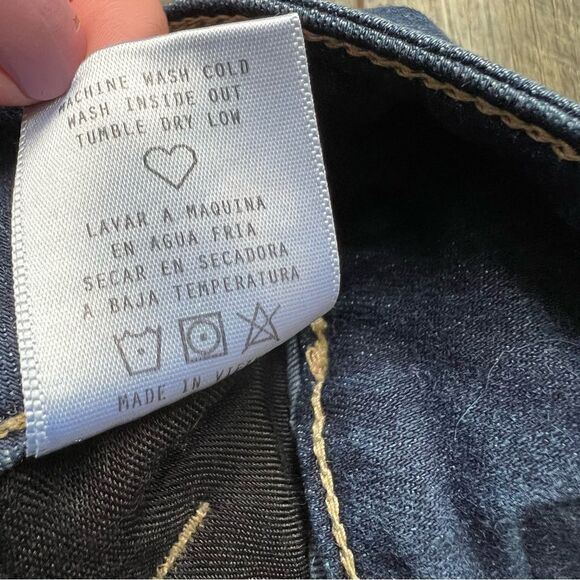 Cello High Rise Skinny Jeans Frayed Hem Lightly Distressed Size 9 Dark Blue - Picture 9 of 11